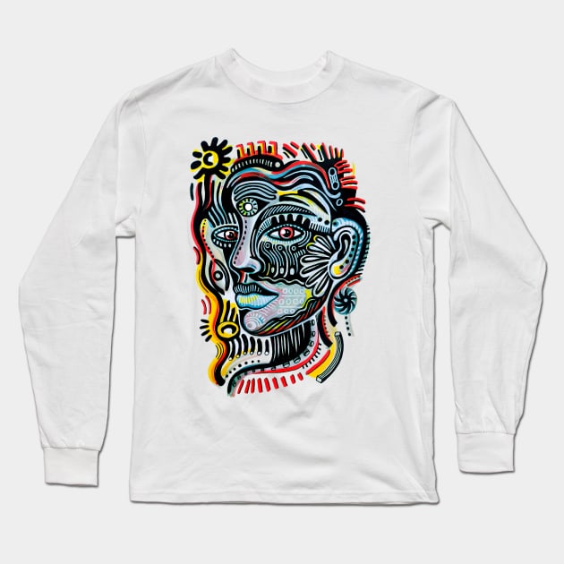 Art face Long Sleeve T-Shirt by Daria Kusto